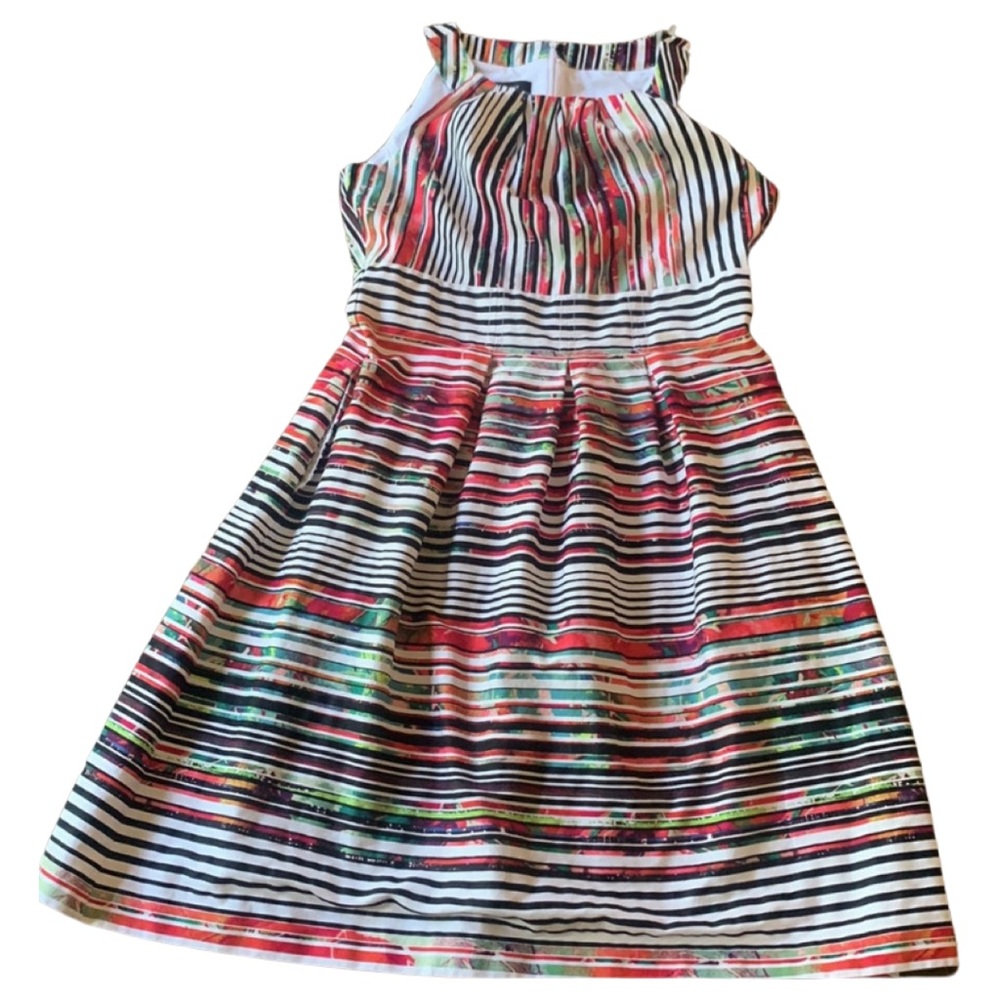 Nine West Striped Multicolored Midi Dress